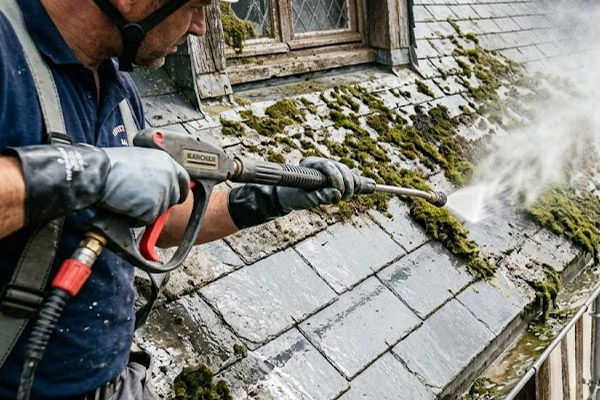 Application hydrofuge incolore toiture